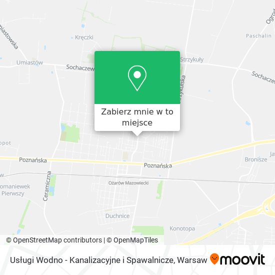 Mapa Usługi Wodno - Kanalizacyjne i Spawalnicze