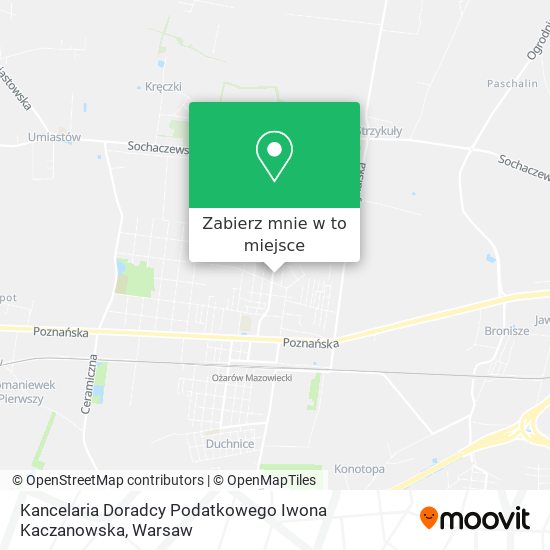 Mapa Kancelaria Doradcy Podatkowego Iwona Kaczanowska