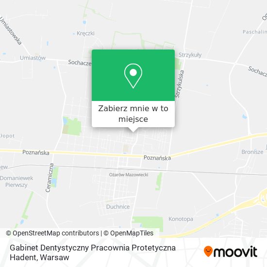 Mapa Gabinet Dentystyczny Pracownia Protetyczna Hadent