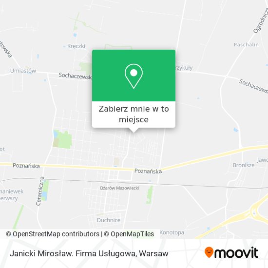 Mapa Janicki Mirosław. Firma Usługowa