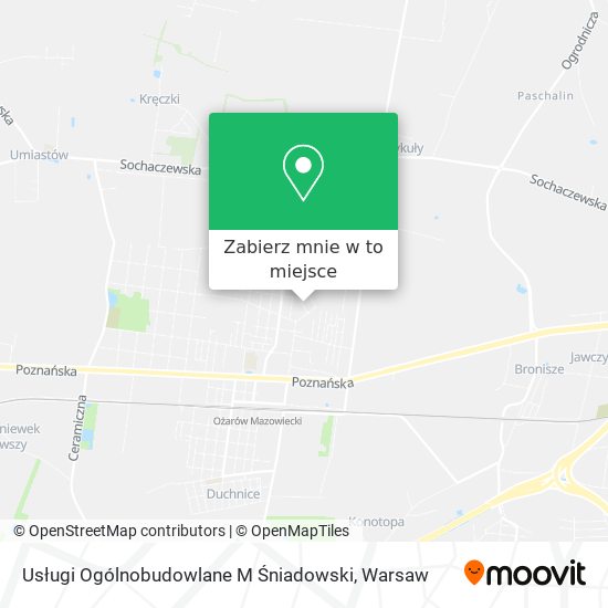 Mapa Usługi Ogólnobudowlane M Śniadowski