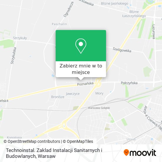 Mapa Technoinstal. Zaklad Instalacji Sanitarnych i Budowlanych