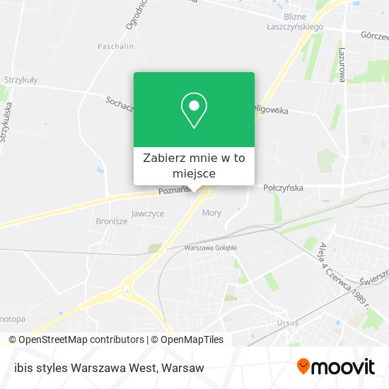 Mapa ibis styles Warszawa West