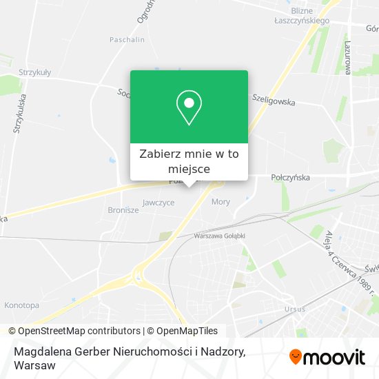 Mapa Magdalena Gerber Nieruchomości i Nadzory