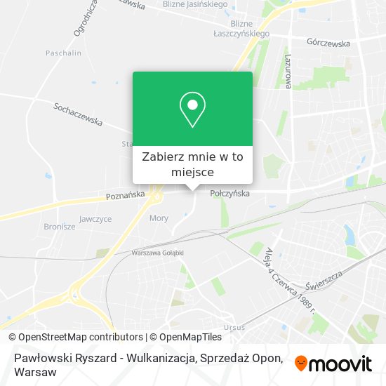 Mapa Pawłowski Ryszard - Wulkanizacja, Sprzedaż Opon