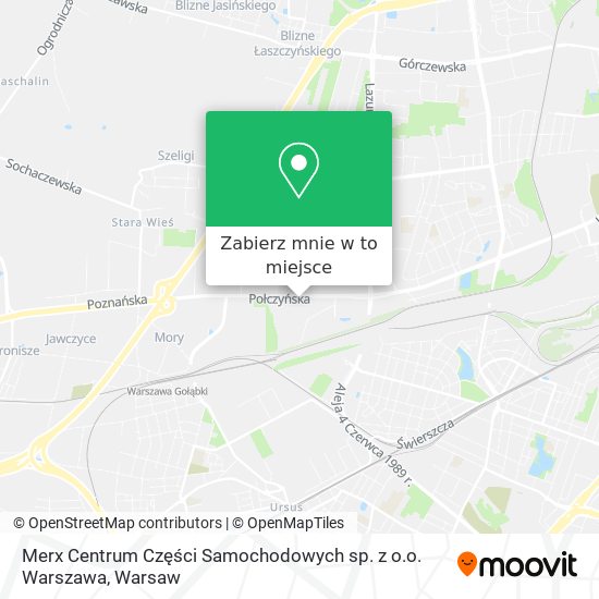 Mapa Merx Centrum Części Samochodowych sp. z o.o. Warszawa