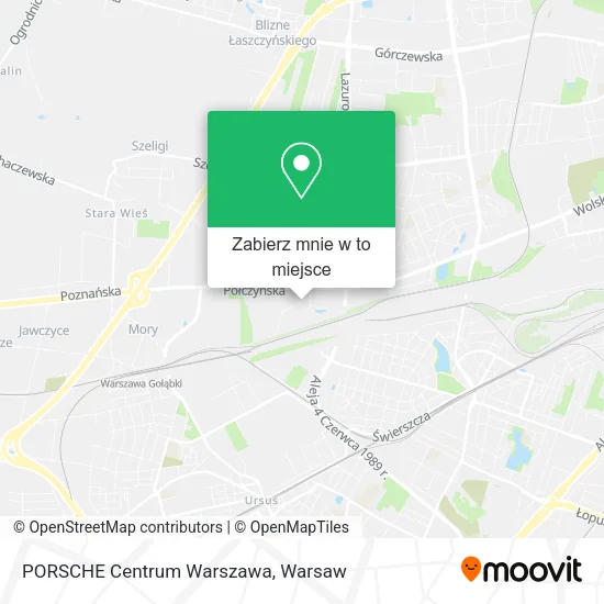 Mapa PORSCHE Centrum Warszawa