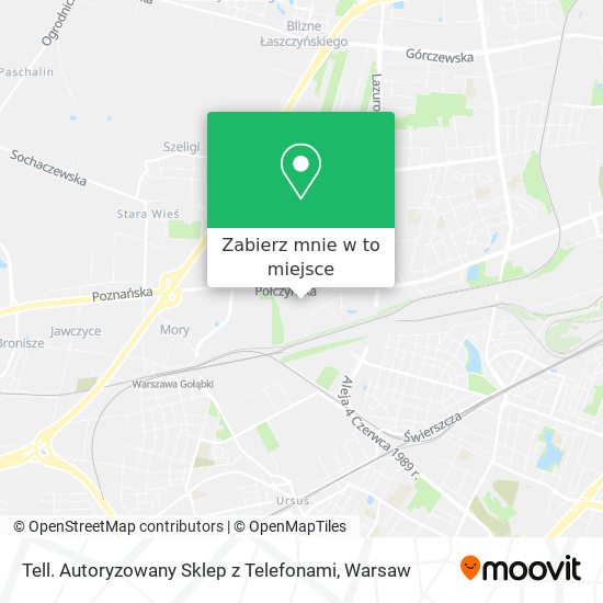 Mapa Tell. Autoryzowany Sklep z Telefonami