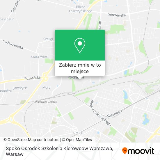 Mapa Spoko Ośrodek Szkolenia Kierowców Warszawa