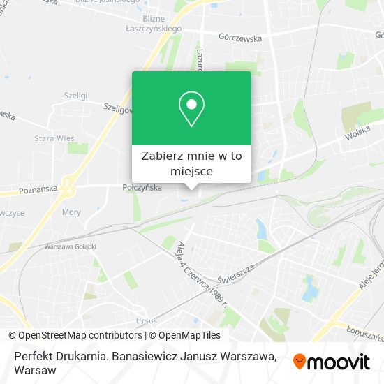 Mapa Perfekt Drukarnia. Banasiewicz Janusz Warszawa