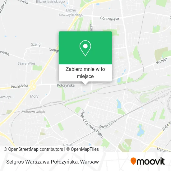 Mapa Selgros Warszawa Połczyńska