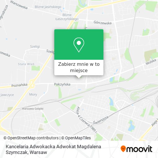 Mapa Kancelaria Adwokacka Adwokat Magdalena Szymczak