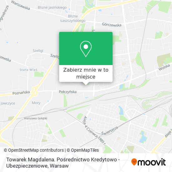 Mapa Towarek Magdalena. Pośrednictwo Kredytowo - Ubezpieczeniowe