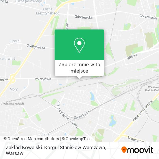 Mapa Zakład Kowalski. Korgul Stanisław Warszawa