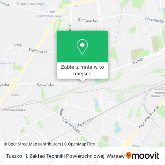 Mapa Tuszko H. Zakład Techniki Powierzchniowej