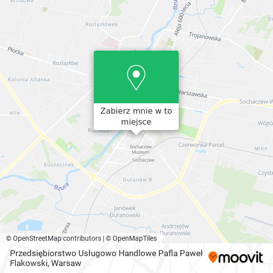 Mapa Przedsiębiorstwo Usługowo Handlowe Pafla Paweł Flakowski