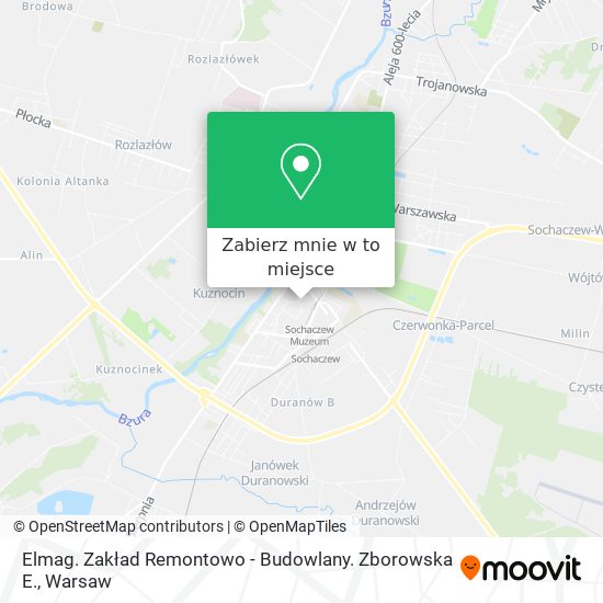 Mapa Elmag. Zakład Remontowo - Budowlany. Zborowska E.