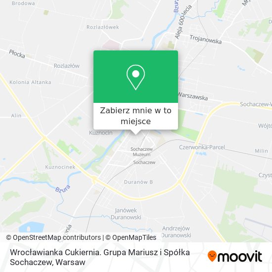 Mapa Wrocławianka Cukiernia. Grupa Mariusz i Spółka Sochaczew