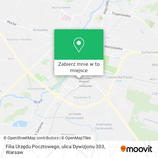 Mapa Filia Urzędu Pocztowego, ulica Dywizjonu 303