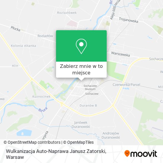 Mapa Wulkanizacja Auto-Naprawa Janusz Zatorski