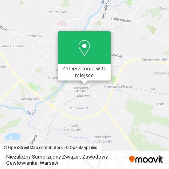 Mapa Niezależny Samorządny Związek Zawodowy Gawłowianka