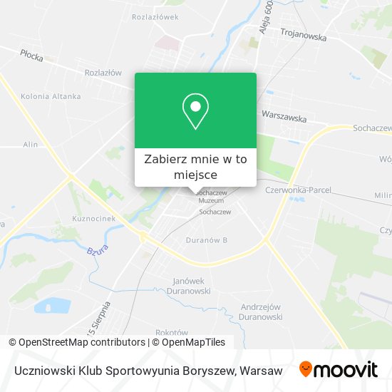 Mapa Uczniowski Klub Sportowyunia Boryszew