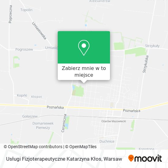 Mapa Usługi Fizjoterapeutyczne Katarzyna Kłos