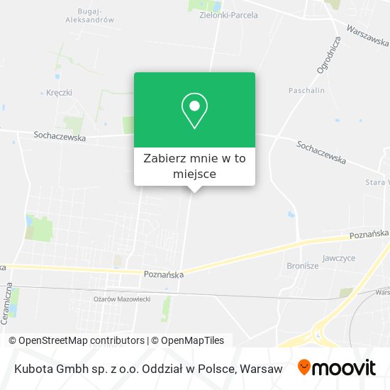 Mapa Kubota Gmbh sp. z o.o. Oddział w Polsce