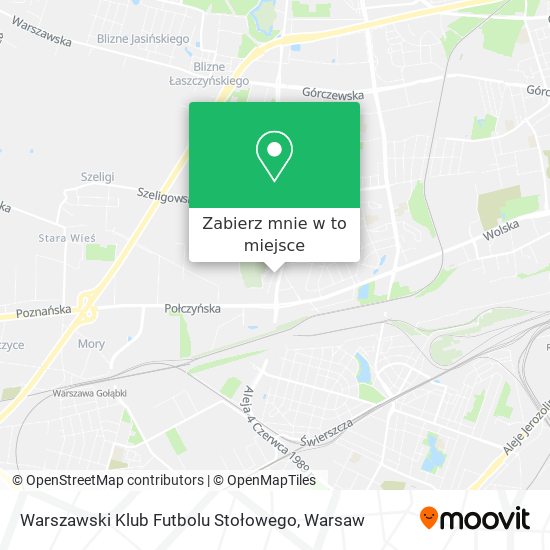 Mapa Warszawski Klub Futbolu Stołowego