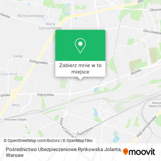 Mapa Pośrednictwo Ubezpieczeniowe Rynkowska Jolanta