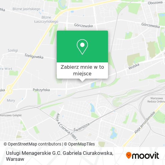 Mapa Usługi Menagerskie G.C. Gabriela Ciurakowska