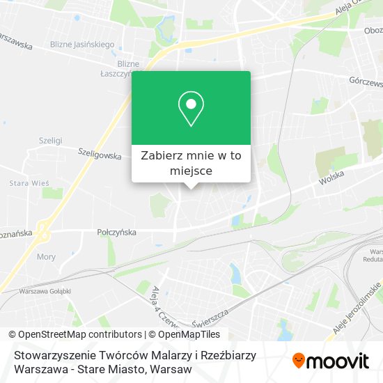 Mapa Stowarzyszenie Twórców Malarzy i Rzeźbiarzy Warszawa - Stare Miasto