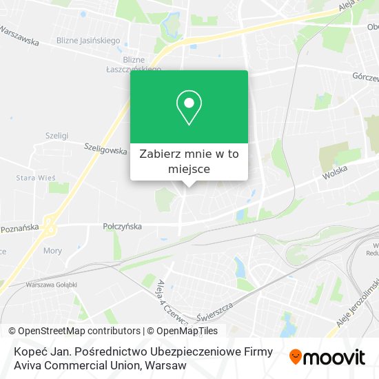 Mapa Kopeć Jan. Pośrednictwo Ubezpieczeniowe Firmy Aviva Commercial Union