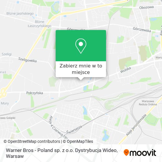 Mapa Warner Bros - Poland sp. z o.o. Dystrybucja Wideo