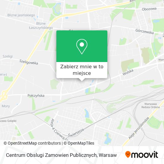 Mapa Centrum Obslugi Zamowien Publicznych