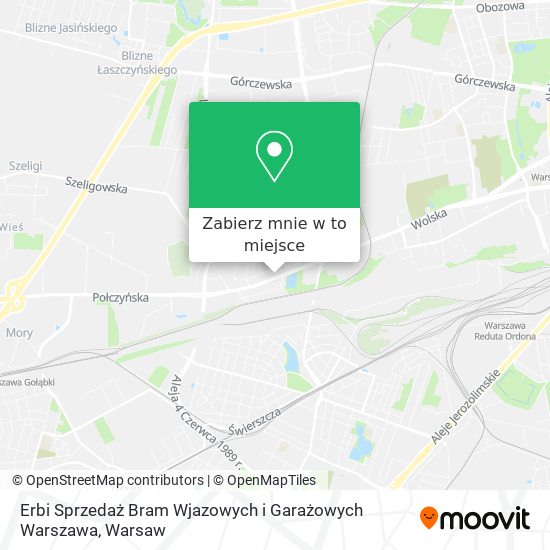 Mapa Erbi Sprzedaż Bram Wjazowych i Garażowych Warszawa