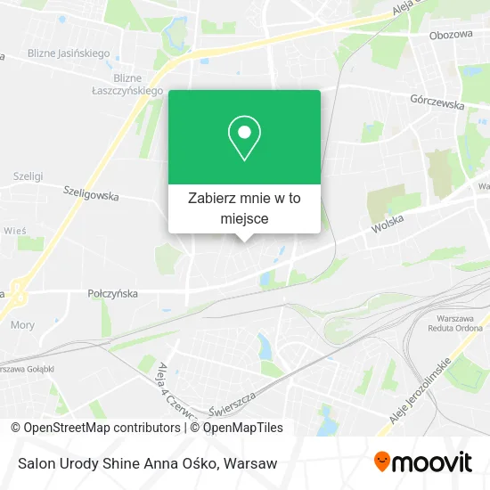 Mapa Salon Urody Shine Anna Ośko