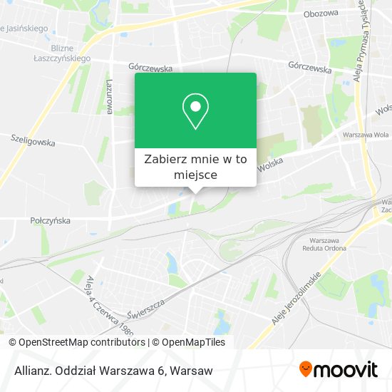 Mapa Allianz. Oddział Warszawa 6