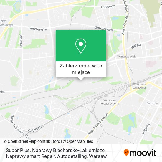 Mapa Super Plus. Naprawy Blacharsko-Lakiernicze, Naprawy smart Repair, Autodetailing