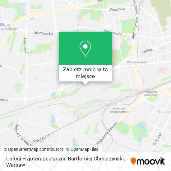 Mapa Usługi Fizjoterapeutyczne Bartłomiej Chmurzyński