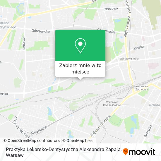 Mapa Praktyka Lekarsko-Dentystyczna Aleksandra Zapała