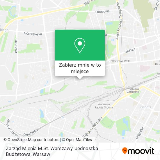 Mapa Zarząd Mienia M.St. Warszawy. Jednostka Budżetowa