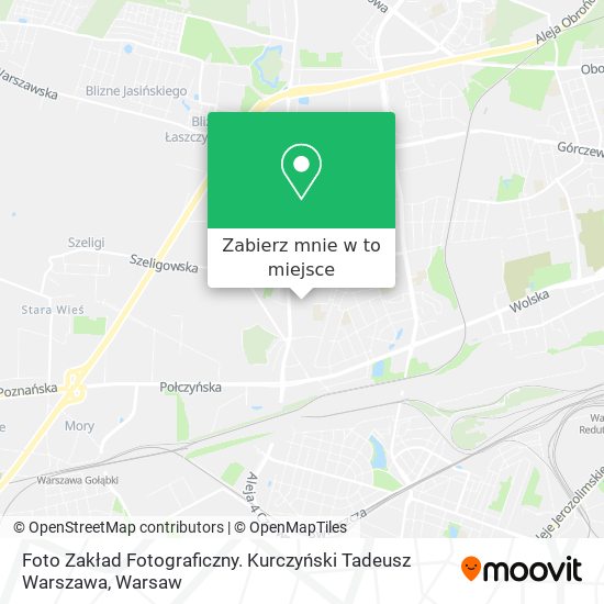 Mapa Foto Zakład Fotograficzny. Kurczyński Tadeusz Warszawa