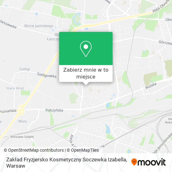 Mapa Zakład Fryzjersko Kosmetyczny Soczewka Izabella