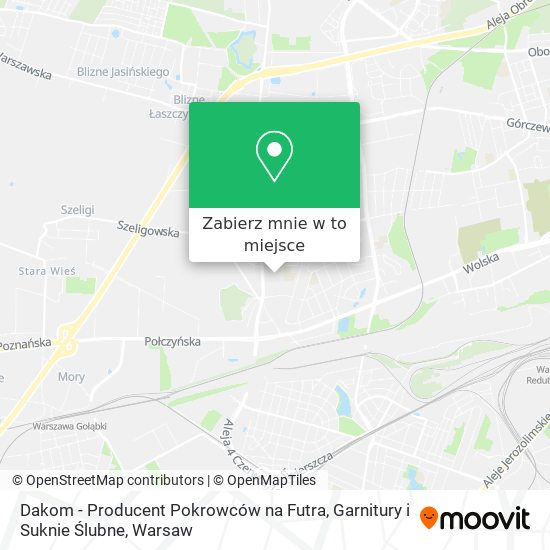 Mapa Dakom - Producent Pokrowców na Futra, Garnitury i Suknie Ślubne