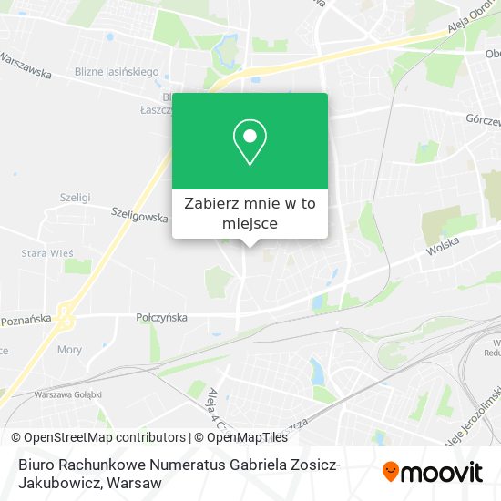 Mapa Biuro Rachunkowe Numeratus Gabriela Zosicz-Jakubowicz