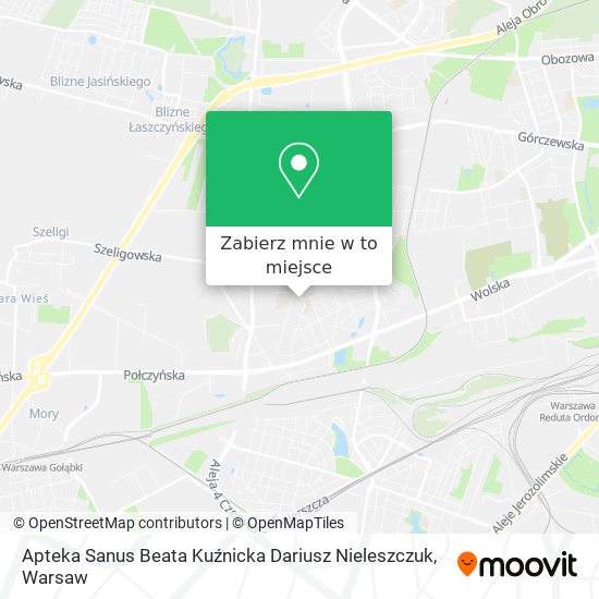 Mapa Apteka Sanus Beata Kuźnicka Dariusz Nieleszczuk