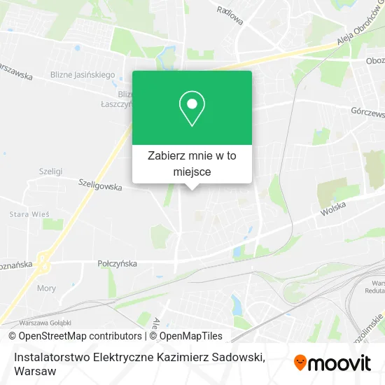 Mapa Instalatorstwo Elektryczne Kazimierz Sadowski