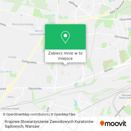 Mapa Krajowe Stowarzyszenie Zawodowych Kuratorów Sądowych