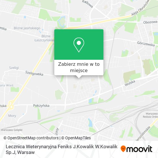 Mapa Lecznica Weterynaryjna Feniks J.Kowalik W.Kowalik Sp.J